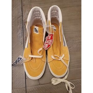 VANS SK8-HI MTE- Tan White Grey Stripe Gold 721454 M/11 Nwt